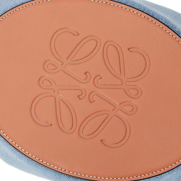 ロエベ シェル トートバッグ デニム&カーフ ラージサイズ A884T51X03